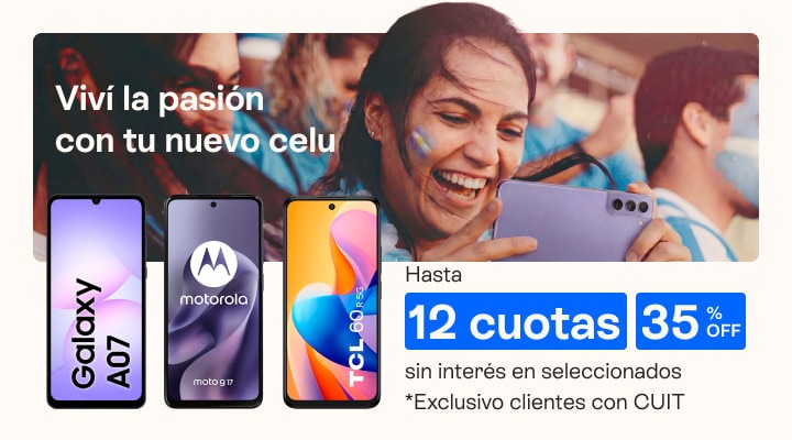Captur&aacute; el invierno con celular nuevo. Hasta 32 porciento de descuento y hasta 12 cuotas sin inter&eacute;s en seleccionados.B2B 