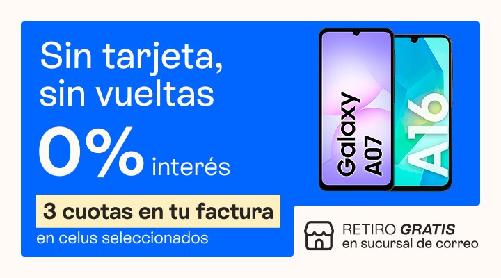 lleva tu celu sin tarjeta, 3 cuotas sin interes en tu factura.B2B