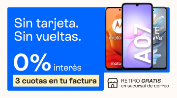 lleva tu celu sin tarjeta, 3 cuotas sin interes en tu factura.
