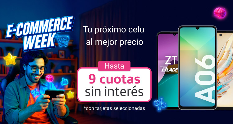 Aprovechá e-commerce week y llevate u celu nuevo a mejor pecio en hasta 9 cuotas sin interés.B2B