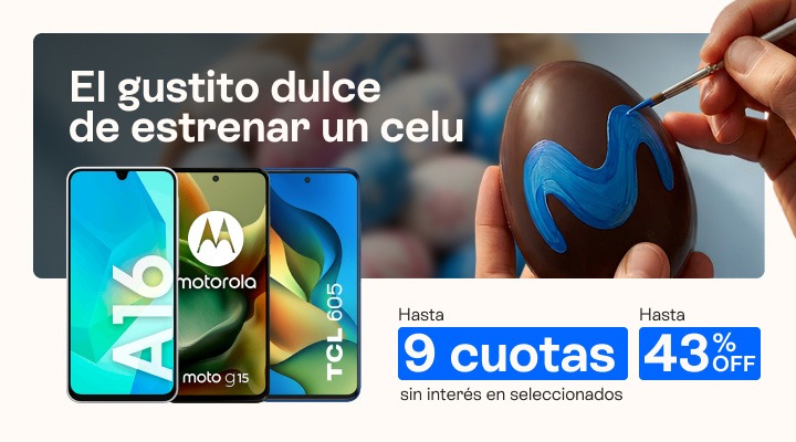 El gustito dulce de estrenar un celu. Hasta 52% off y hasta 6 cuotas sin sintr&eacute;s, en celus seleccionados