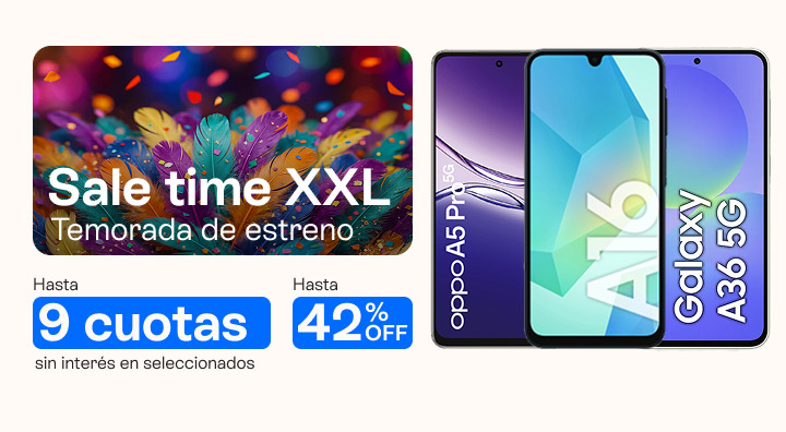Carnval de descuentos, Sale time xxl. Hasta 9 cuotas sin inter&eacute;s y 42% off.B2B