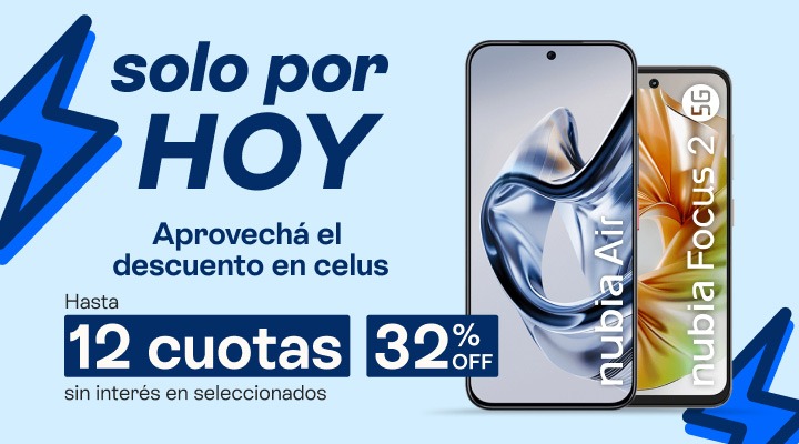 Solo por hoy! hasta 32% de descuento y hasta 12 cuotas sin inter&eacute;s.