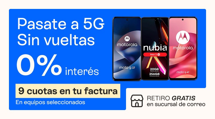 Sin tarjetas, sin vueltas. Compr&aacute; tu celu con cero porciento de interes y pagalo en 6 cuotas en tu factura.B2B