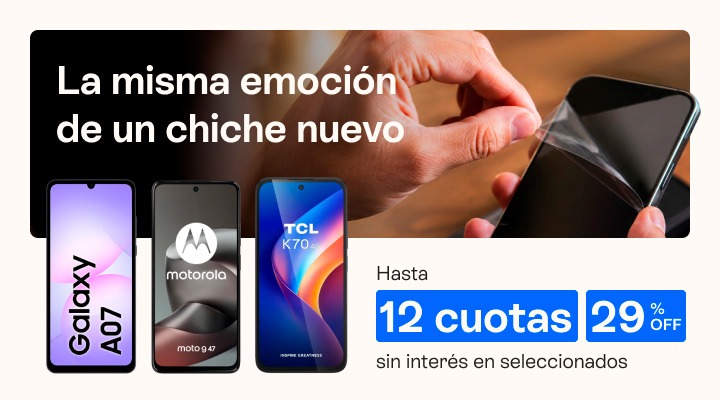 La misma emoci&oacute;n de un chiche nuevo. llev&aacute; tu celu con hasta 29 porciento de descuento y hasta 12 cuotas sin inter&eacute;s.B2B