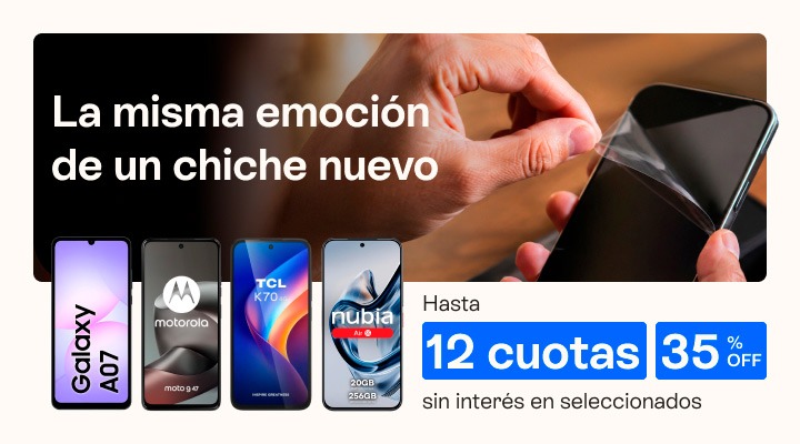 La misma emoci&oacute;n de un chiche nuevo. llev&aacute; tu celu con hasta 35 porciento de descuento y hasta 12 cuotas sin inter&eacute;s.B2B