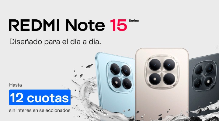 Redmi note 15 series. Dise&ntilde;ado para el d&iacute;a a d&iacute;a. Llevalo en hasta 12 cuotas en tu factura.B2B