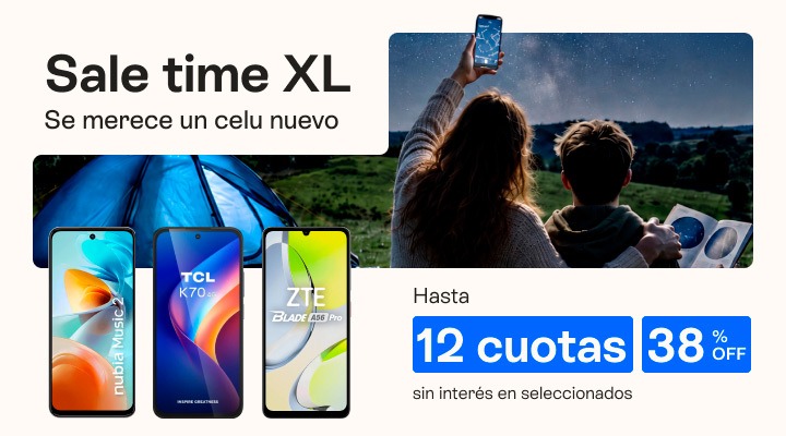 Sale time XL. Se merece un celu. Hasta 38 porciento de descuento y hasta 12 cuotas sin inter&eacute;s.B2B
