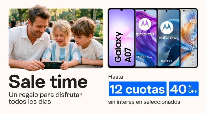 Sale time. Un regalo para disfrutar todos los d&iacute;as. Hasta 32 porciento de descuento y hasta 12 cuotas sin inter&eacute;s en seleccionados.B2B